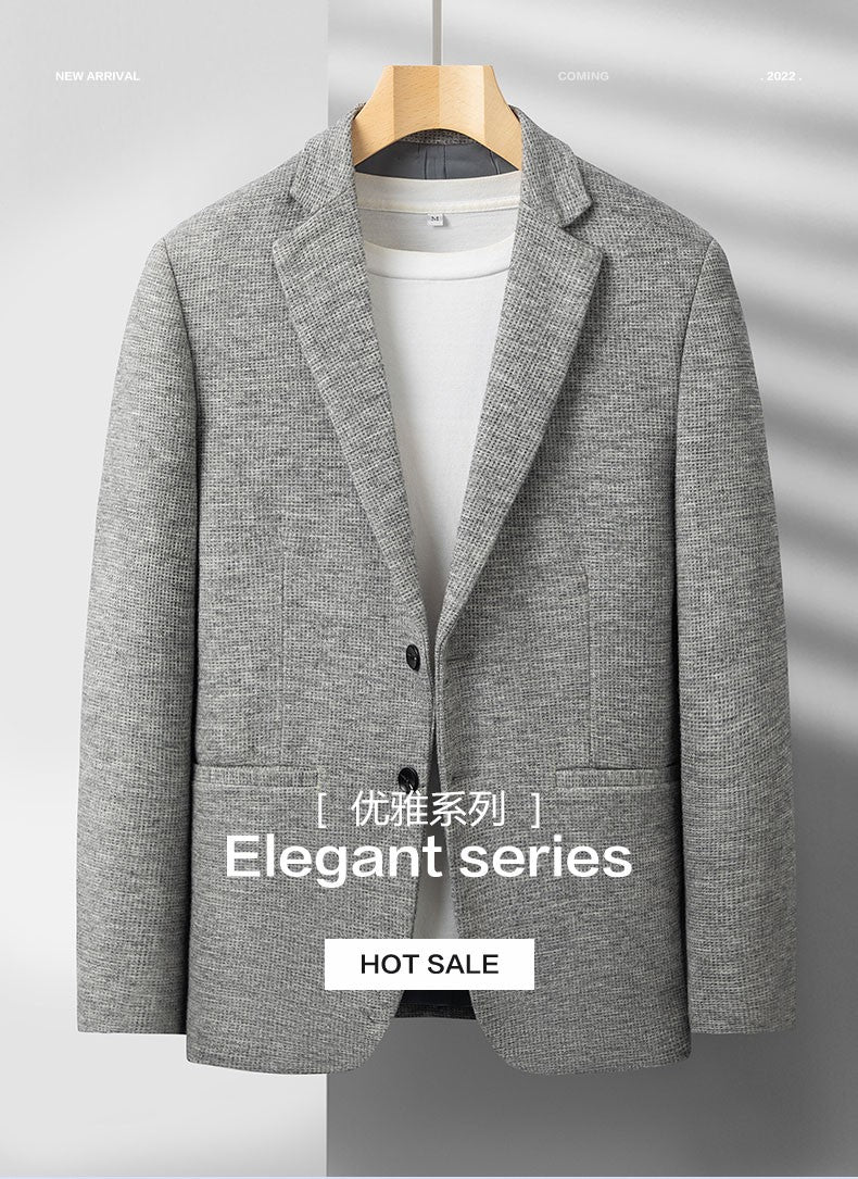 2025 Men's High-End Boutique Wool Suit Casual Business Top Coat Fashion Gentleman Party Four Seasons Elegant Tailored Suit