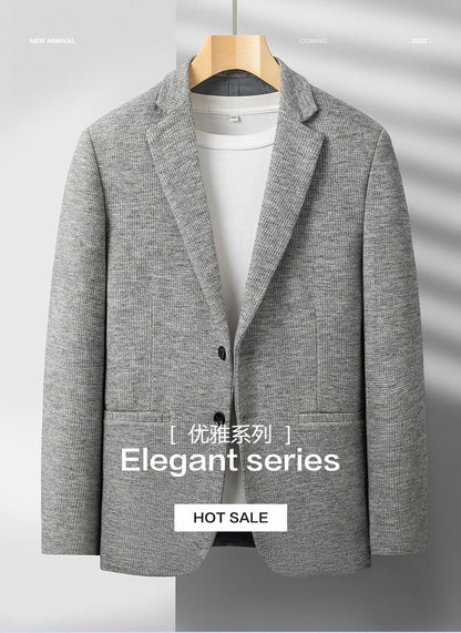2025 Men's High-End Boutique Wool Suit Casual Business Top Coat Fashion Gentleman Party Four Seasons Elegant Tailored Suit