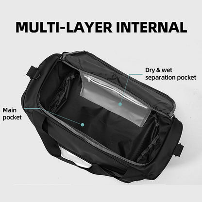 Travel Duffel Handbag Dry Wet Outdoor Business Trip Short Distance Shoulder Bag Large Fitness Gym Yoga Sports Luggage Tote Pack