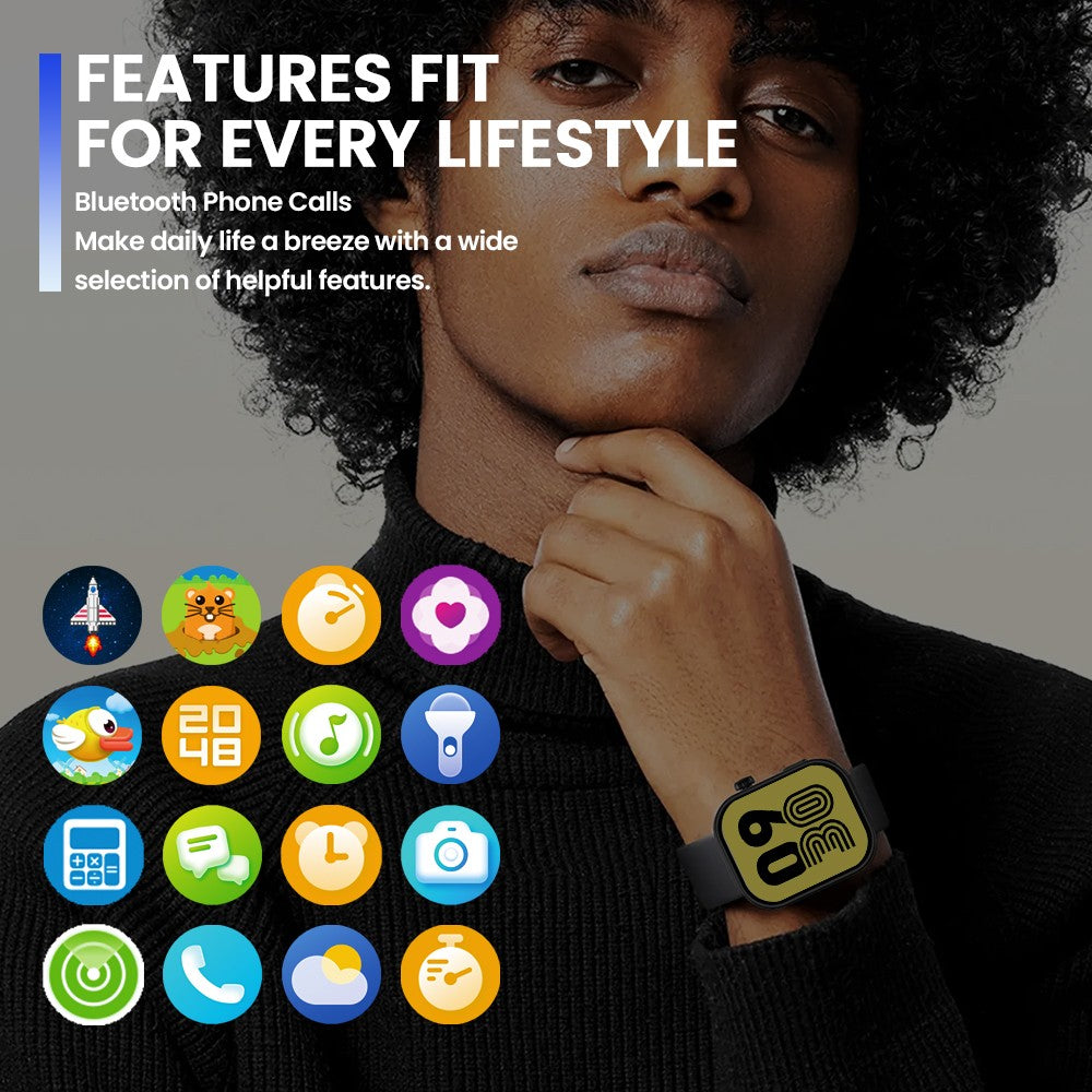 Novo Smartwatch Zeblaze Btalk Plus com Chamada de Voz, Tela Colorida HD de 2,03'', Monitoramento de Saúde e Fitness para Homens e Mulheres