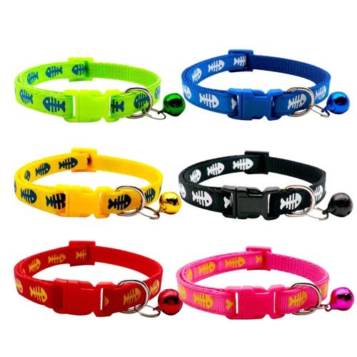 100Pcs Dog Collar With Bells Adjustable customize Necklace Puppy Kitten Collar Accessories Pet Shop Products Rabbit Neck Strap