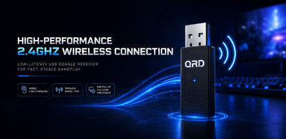 QRD Spark N7 2.4Ghz Wireless Controller for PS4/PS3/PC Direct Connect Hall Effect Vibration Effect Gamepad For PS5 Via Converter