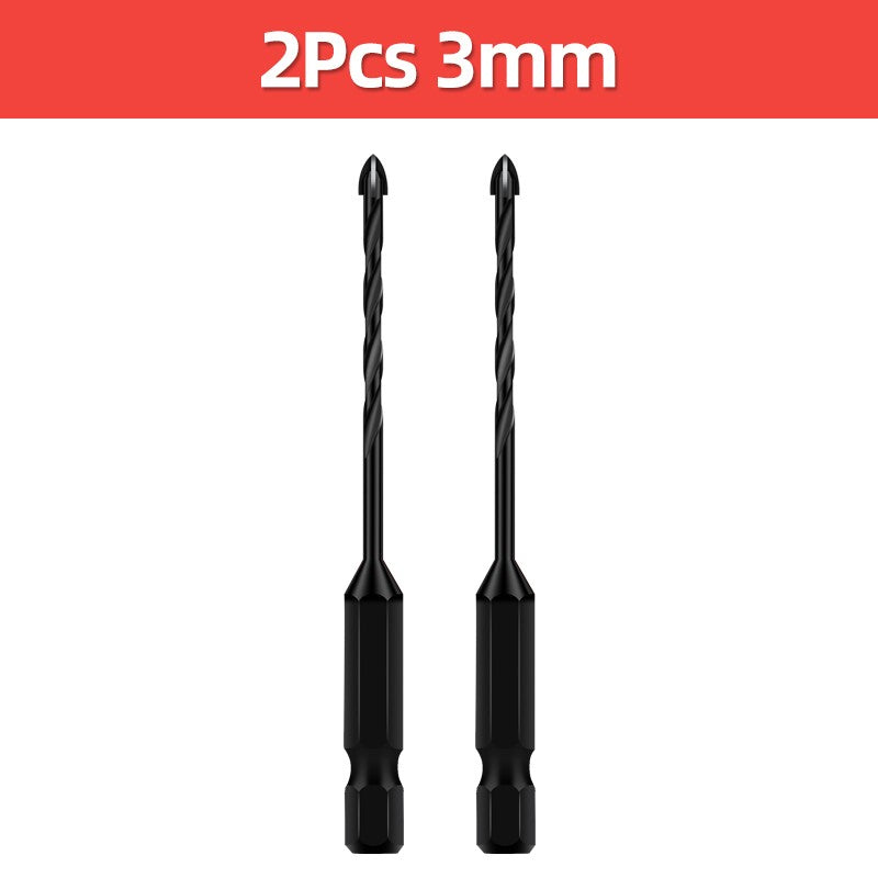 Conjunto de brocas TOOLEYE Cross Hex para concreto, porcelanato, vidro, metal, kit de brocas multifuncionais para ferramentas elétricas, brocas de perfuração