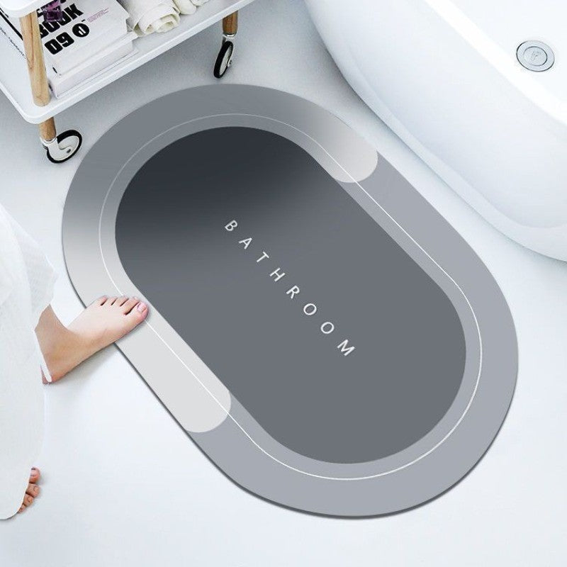 Super Absorbent Shower Bath Mat Bathroom Anti-Slip Carpet Rug Simple Kitchen Entrance Soft Door Bathtub Side Bath Mat Home Decor