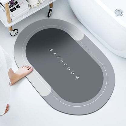 Super Absorbent Shower Bath Mat Bathroom Anti-Slip Carpet Rug Simple Kitchen Entrance Soft Door Bathtub Side Bath Mat Home Decor