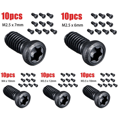 10 Peças Parafusos Torx M2.5 M3.5 Para Substituir Pastilhas de Metal Duro Ferramentas de Torno CNC Oficina Ferramentas Manuais Suprimentos
