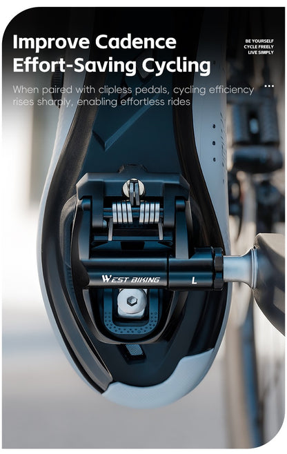 WEST BIKING Road Bike Pedals Nylon Bicycle Locking Pedals Cycling Bearing Cleats Clipless Pedal Look System With Locking Plates