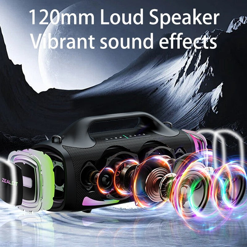 Caixa de Som Sem Fio Zealot S79 100W, Subwoofer Portátil para Exterior, Qualidade de Som Hifi, Pareamento Duplo, Carregamento Rápido, 24000mAh.