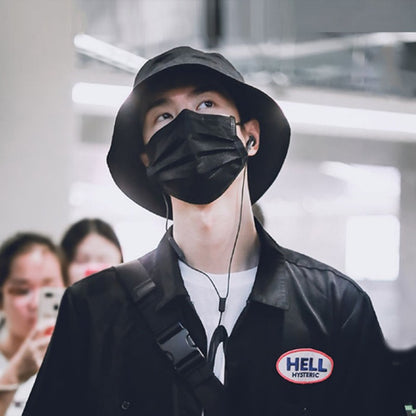 Big Head Letter Bucket Hat for Men Women XL Large Hip Hop Cap Fisherman Hat Summer Sun Hat Plus Size Panama