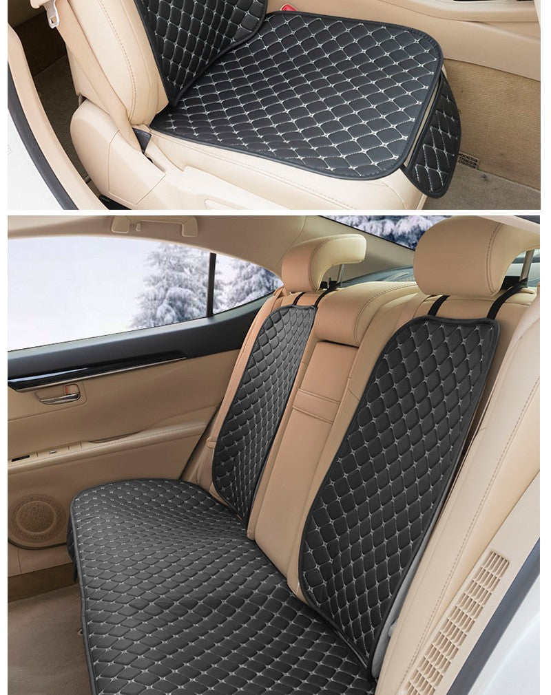 Leather Car Seat Covers Four Seasons Front/Rear Seat Protector Car Seat Cushion Pad Mat Auto Interior Accessories Universal