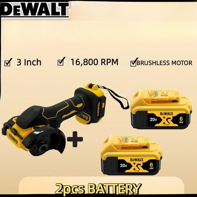 Esmerilhadeira Angular Sem Fio DEWALT Mini Esmerilhadeira de Polimento 3 polegadas Máquina de Corte Elétrica Multifuncional Ferramenta Elétrica Bateria 18-20V