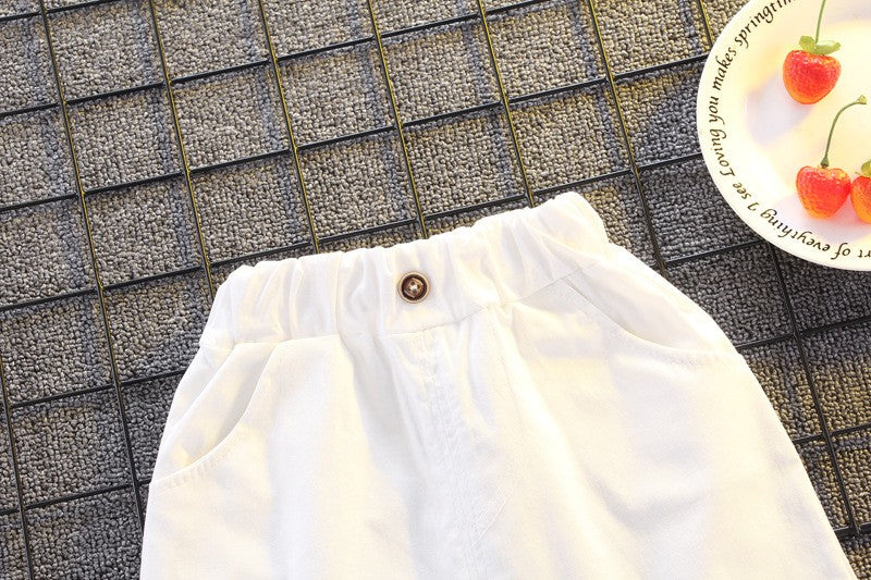 Summer Clothes for Children Baby Boys Girls Striped T-Shirt And Shorts 2pcs Set Toddler Fashion Tracksuit