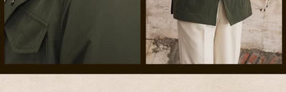 Three Spring and Summer Light Vertical Collar Waist Half Hanging M65 British Jacket Men's Retro Hunting Wear Waterproof Jacket