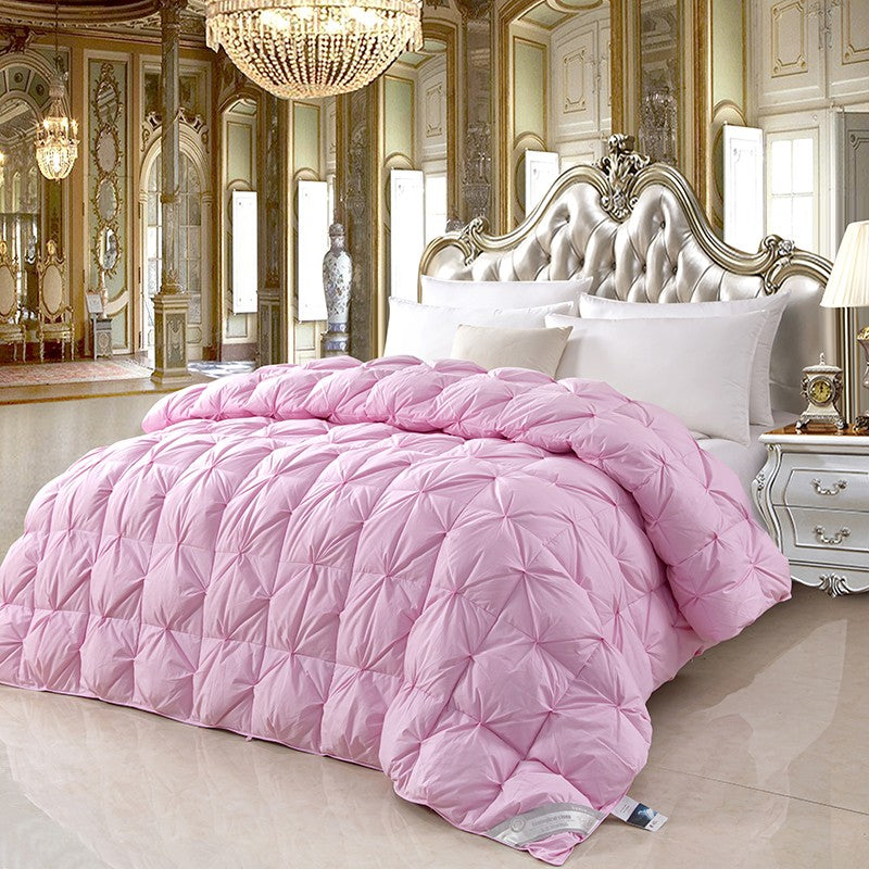 100% white goose down comforter, high-quality five-star hotel twisted flower comforter, pure cotton winter thick comforter