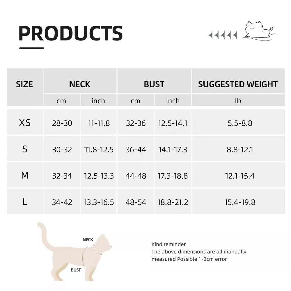 Colete Peitoral para Gatos com Estampa Xadrez, Coleira Atraente para Gatinhos, Coleira Anti-perda para Filhotes, Respirável para Exteriores, Ajustável e Refletora