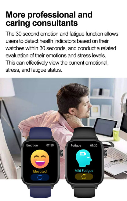 Smartwatch 2025 Novo ECG+PPG Feminino Monitor de Frequência Cardíaca Lipídios Sanguíneos Ácido Úrico Saúde Menstrual Rastreador Inteligente Para Android iOS