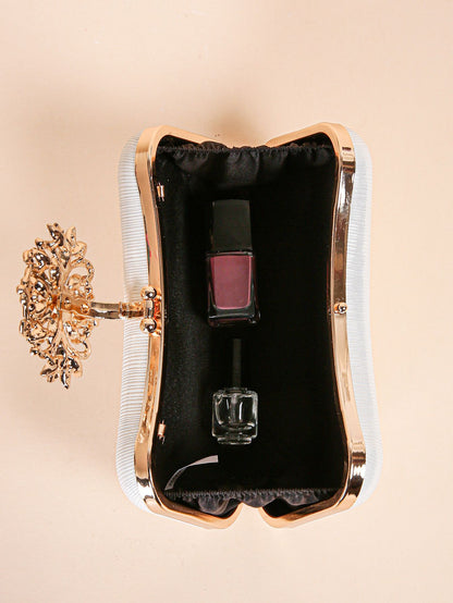 Luxury Rhinestone Evening Bag For Carnaval, Shiny Wedding Dress Purses,  Glamorous,Elegant,Exquisite Small Rhinestone Decor Boxy