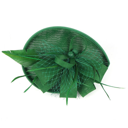 Fascinators de Luxo Kentucky Derby Chapéu de Igreja Design de Pérolas em Tela Laço Máscara Acessórios de Cabelo para Mulheres Senhoras
