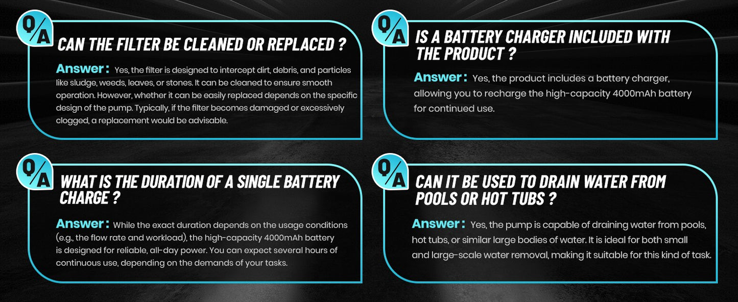 Seesii Cordless Stick Water Transfer Pump Handheld Portable Utility Sump Pump 3/4" Outlet for Pool/Garden/Pond/RV/Boat Draining