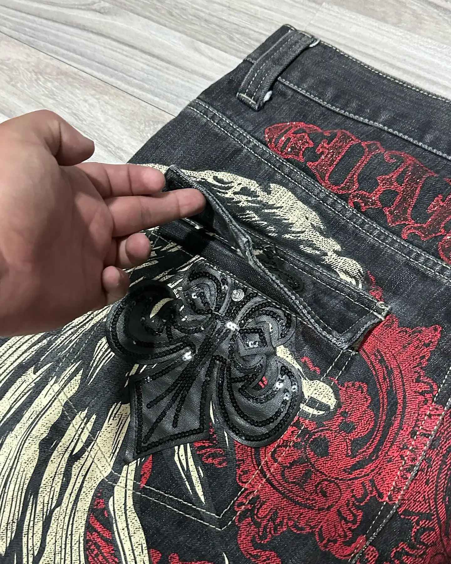 American Fashion Hip Hop Embroidered Denim Shorts Men Street Y2K New Casual Vintage Loose Jeans Unisex Harajuku Punk Rock Shorts