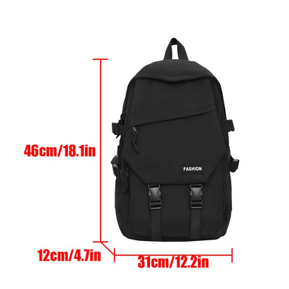 Mochila Escolar para Ensino Médio, Mochila Masculina para Campus, Mochila Feminina de Viagem Simples de Grande Capacidade