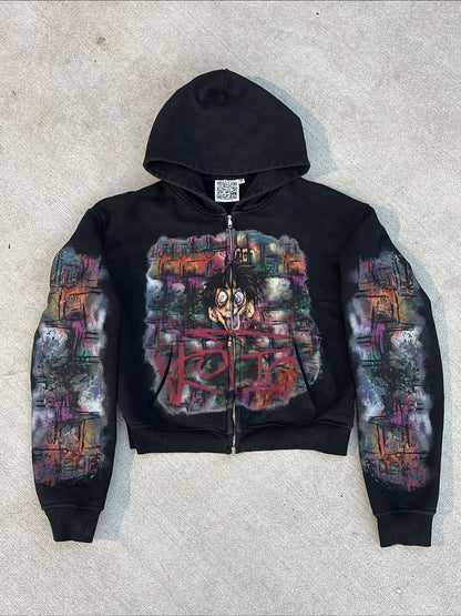 Streetwear Harajuku Sweatshirt Y2K Men Women Autumn Goth Sweatshirt  Y2K Retro Casual Sweatpants Clothes Hoodies Fashion Winter