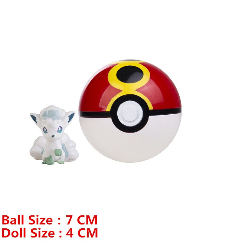 Pokémon Pokeball Com Desenhos Animados Filme Anime Figura Pikachu Charmander Eevee Squirtle Vulpix Qualidade Pet Action Model Brinquedos Presentes