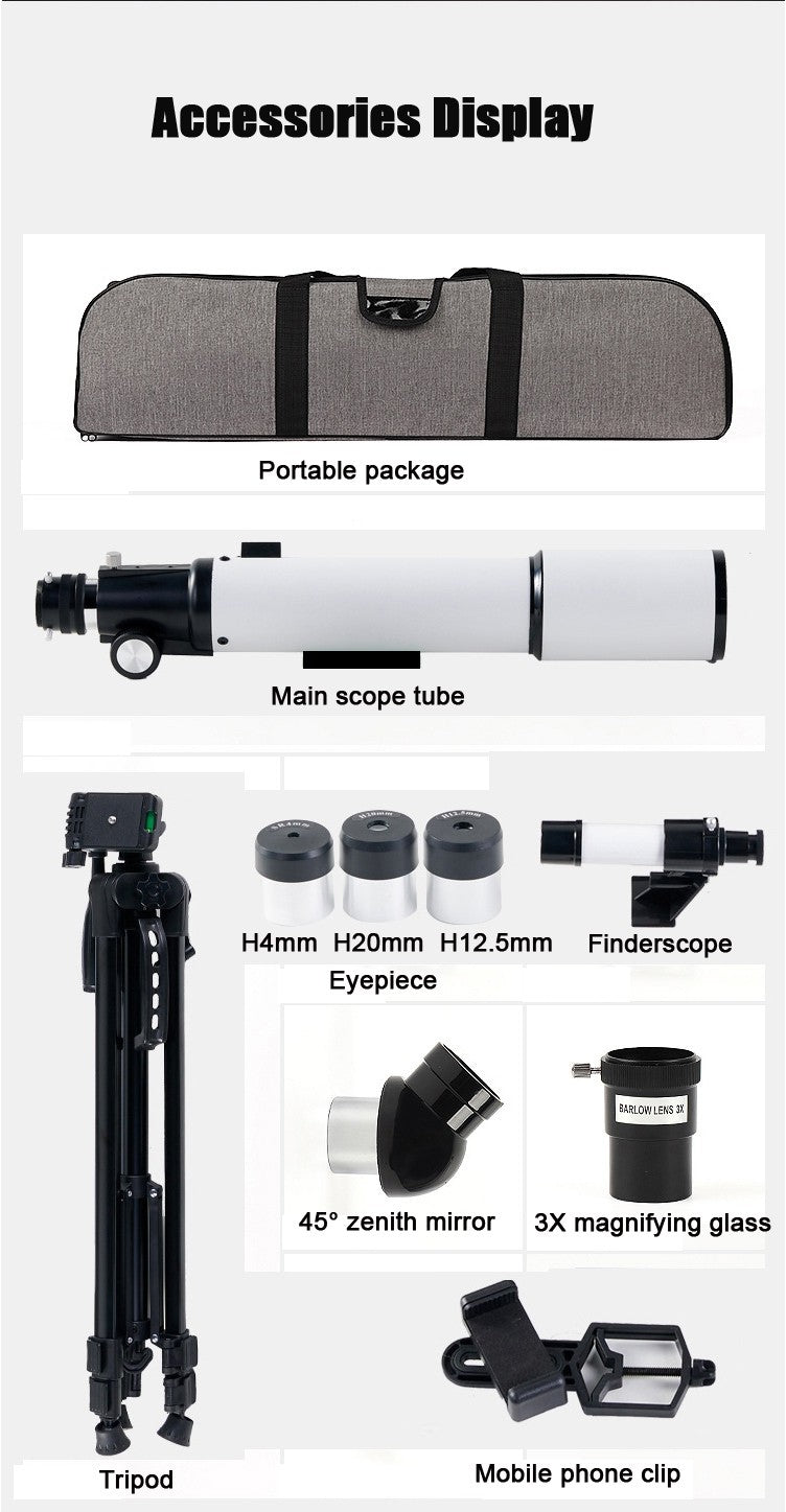 BORWOLF 70500 Telescópio Astronômico Profissional para Espaço Monocular Lente 70MM Poderosa Visão Noturna para Estrelas e Lua