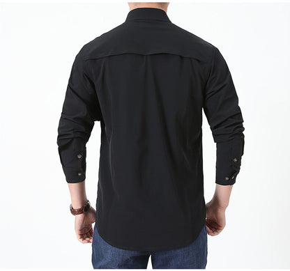 Summer Jacket Upf 50+ Sun Protection Fishing Shirts Men's Quick Dry Long Sleeve Shirts Mesh Breathable Hiking Work Cargo Shirts