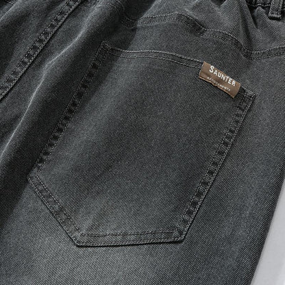Calças jeans masculinas largas de perna reta, cintura alta, plus size, extra longas, 115cm, Primavera 190