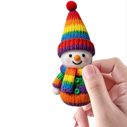New··8/16Pcs 2D Christmas Snowman Pendants Wood Cartoon Xmas Tree Hanging Ornament DIY New Year Party Atmosphere Decor Supply