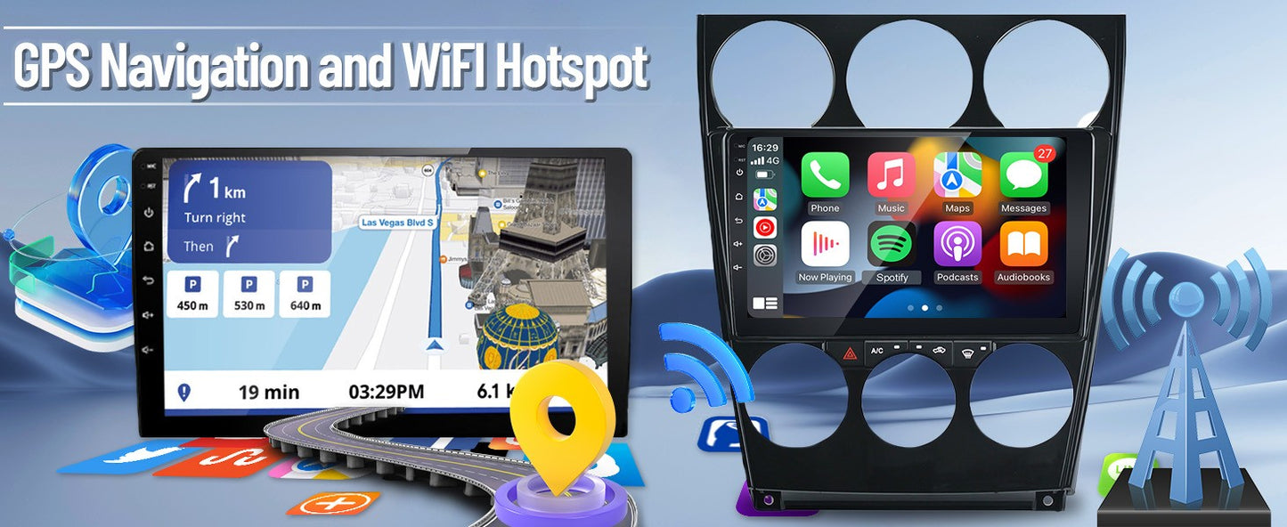 Rádio Automotivo ANYFAR para Mazda 6 Atenza 2002-2008 Android 13 Wireless CarPlay Android Auto GPS Navegação WiFi Bluetooth FM 2G+32G