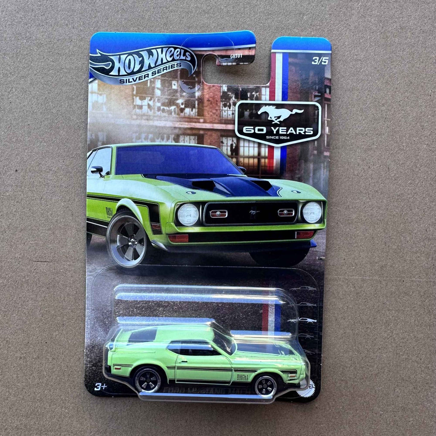 Hot Wheels Carros GRT01-9c6m Mustang 60º Aniversário Conjuntos Ford Mustang GRT Modelos de Veículos Diecast 1:64 Carrinhos de Brinquedo Presente Colecionável