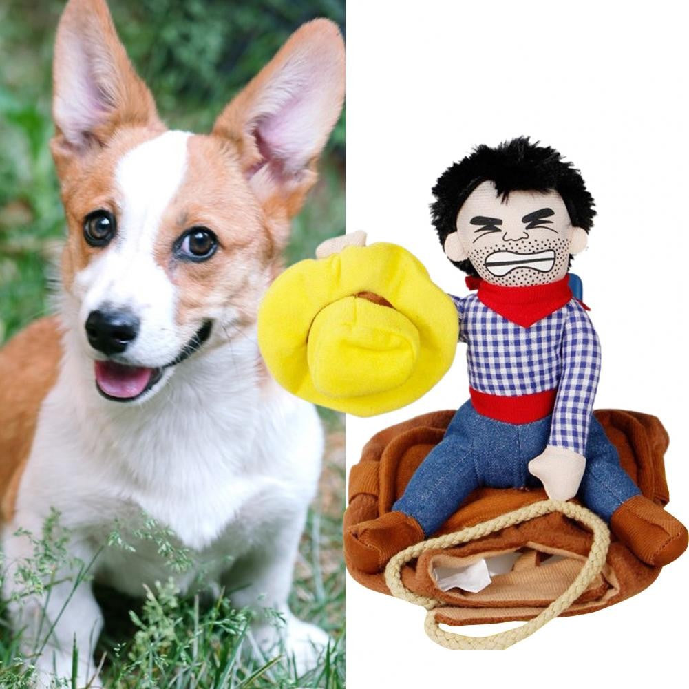 Roupas de Cachorro Fantasia de Cowboy Engraçada para Cães, Traje de Algodão para Cães Pequenos, Médios e Grandes, Suprimentos para Animais de Estimação, Presente e Decoração para Cães