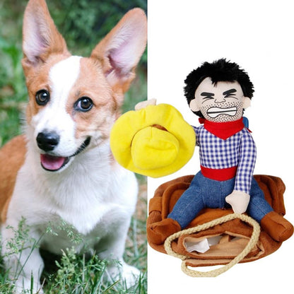 Roupas de Cachorro Fantasia de Cowboy Engraçada para Cães, Traje de Algodão para Cães Pequenos, Médios e Grandes, Suprimentos para Animais de Estimação, Presente e Decoração para Cães
