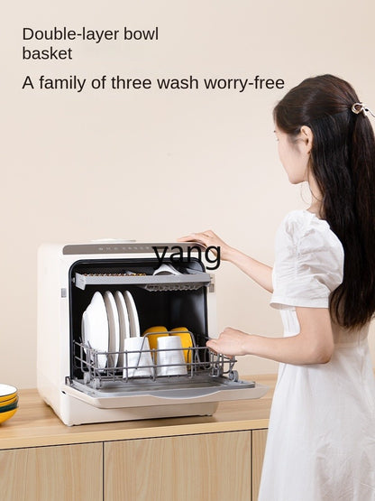 LTT Dishwasher Household Mini White Small Dishwasher Disinfection Sterilization