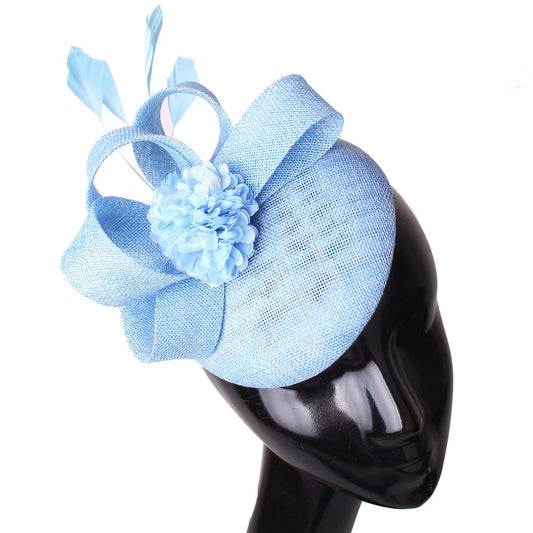 Acessórios de Cabelo para Noiva Bege Imitação Fascinators Chapéus Chapéu de Coquetel Ocasião Chapelaria Tiara