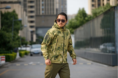 Sharkskin Soft-shell Hard Shell Camouflage Jacket Fleece Thick Tactical Suit Hooded Coat Manufacturers Handsome Outdoor Jacket