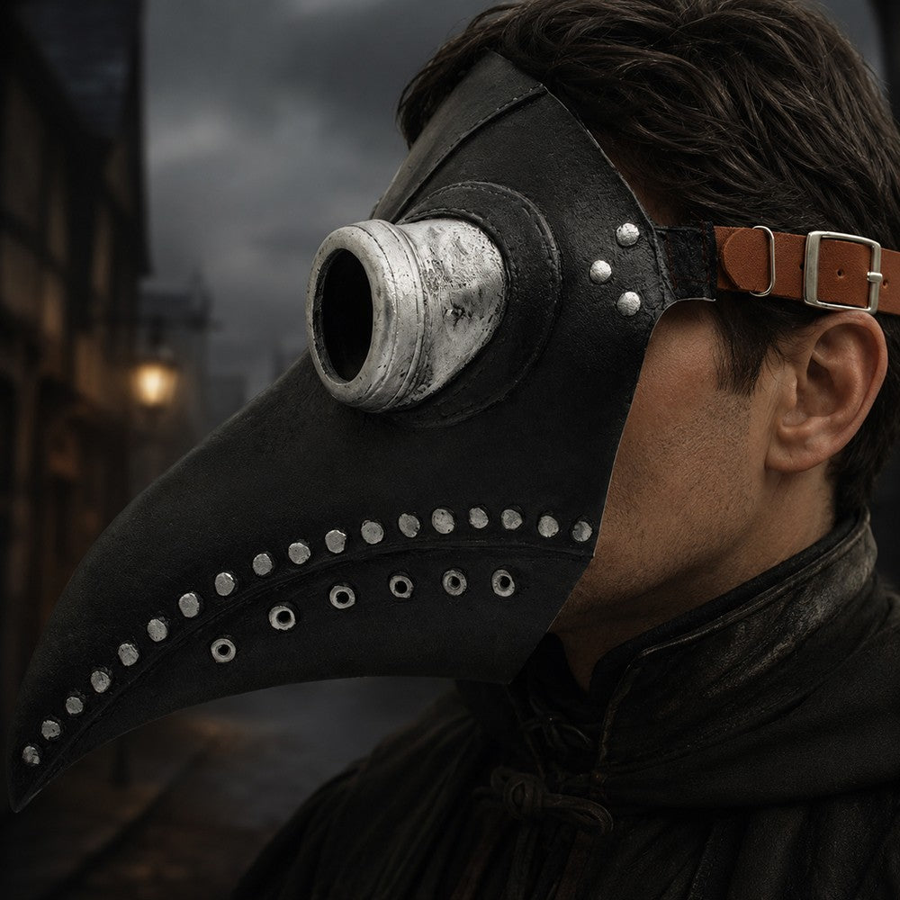 Steampunk Bird Beak Latex Mask Retro Gothic Costume Mask for Halloween Cosplay Carnival Party