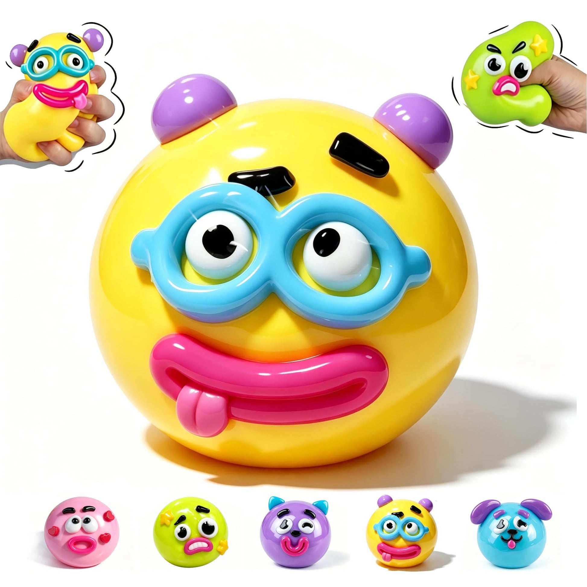 2026 New Dog Face Swap Squishy Toy, Soft Slow Rise Squeeze Toy, Moldable Stress Relief Sensory Toy for Anxiety Relief