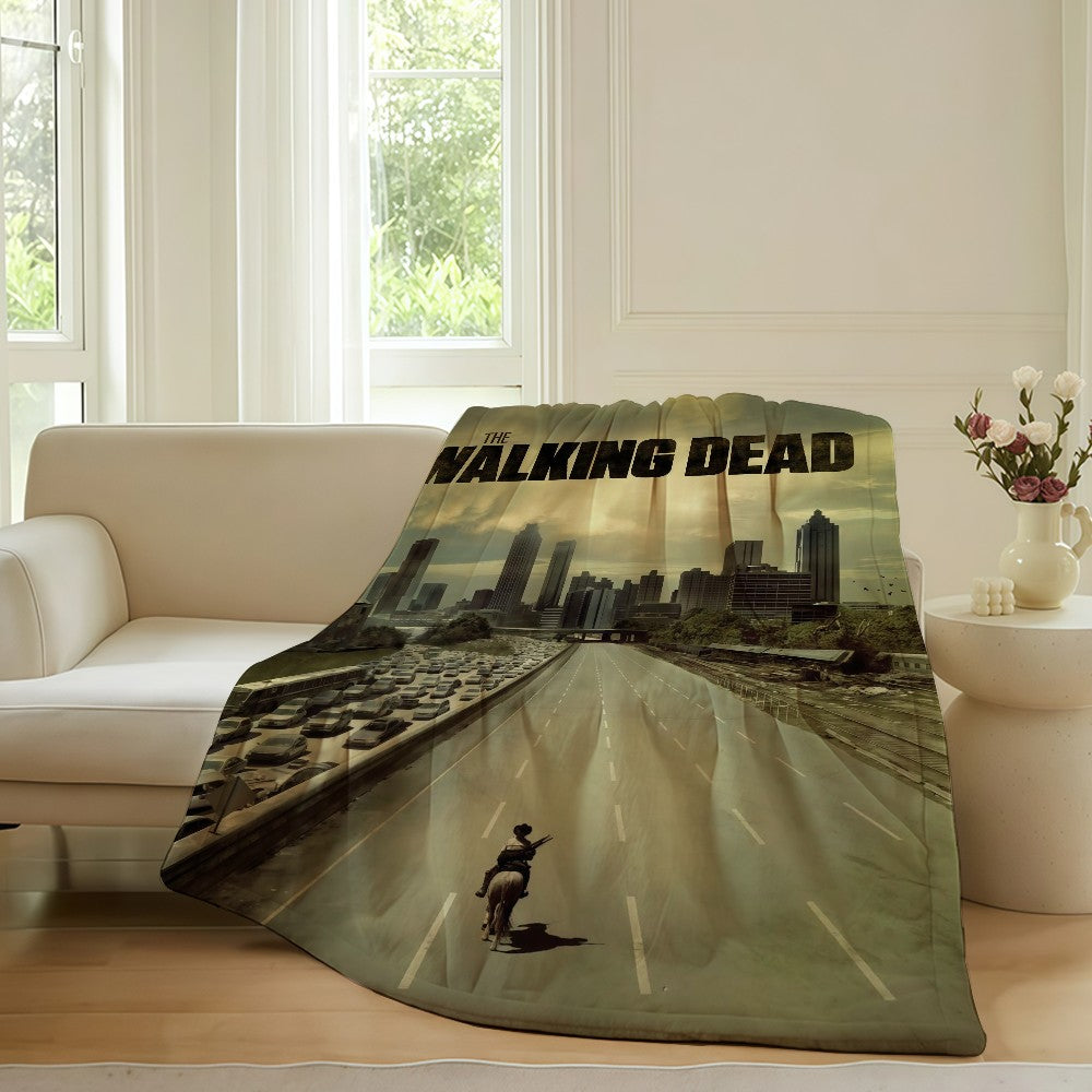 Horror movie T-The W-Walking D-Dead Blanket For Sofa Office Bed Plane Travel Sleep Read Relax Camping Soft And Warm