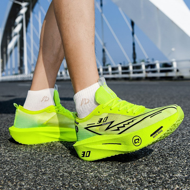 Tênis Masculino de Malha para Conforto 2025, Tênis de Corrida Masculino com Placa de Carbono 3.0, Amortecimento, Esportes, Treino, Corrida, Calçado Especializado para Corrida
