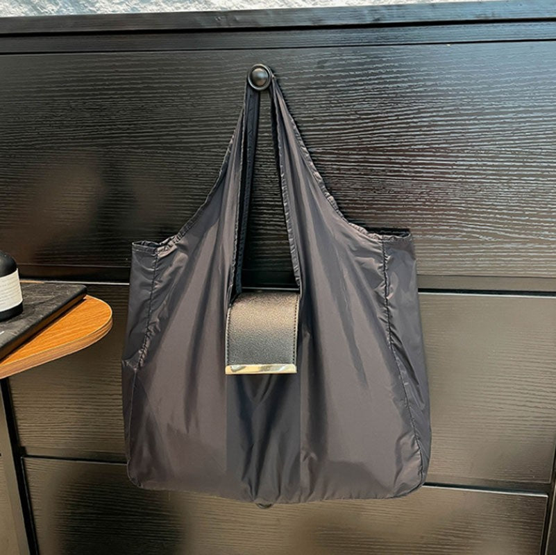 1PCS PU Polyester High Quality Hanging Bag for Shopping Large Capacity Foldable Portable Shopping Bag,Storage bag