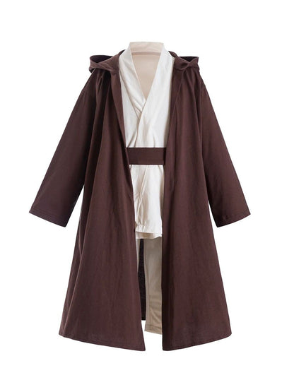 Luke Skywalker 2-Piece Set, Brown Jedi Costume Cloak Robe Boys Child  Jedi Cosplay Luke Skywalker Party Outfit rey princess leia