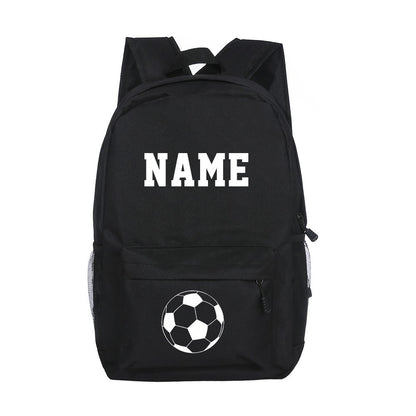 Mochila Escolar Personalizada para Meninos, Futebol, Basquete, com Nome, Mochila de Estudante, Bolsas para Laptop de Adolescentes, Presente de Volta às Aulas