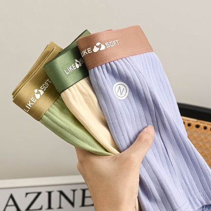 5PCS Men Striped Boxer Underwear Sexy Underpants Male Homme U Convex Shorts Lingerie Boxershorts Men Boxers Panties XL-3XL