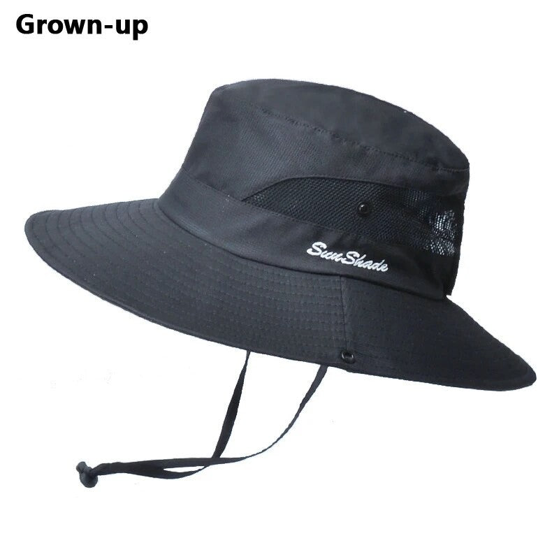 Xinbaoguan 100% Polyester Summer Outdoor Sun Hat, Breathable Sun Hat, Folding Sun Hat, Female Ponytail Hole Fisherman Hat