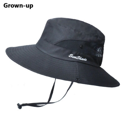 Xinbaoguan 100% Polyester Summer Outdoor Sun Hat, Breathable Sun Hat, Folding Sun Hat, Female Ponytail Hole Fisherman Hat
