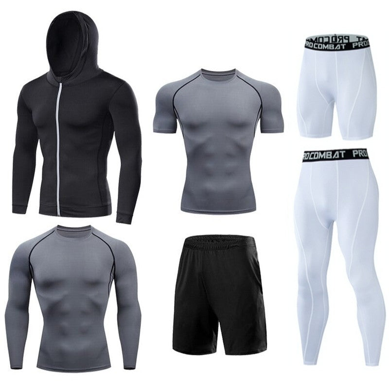 Men's Running Compression Tshirts Quick Dry Soccer Jersey Fitness Tight Sportswear Gym Sport Short Sleeve Shirt Breathable