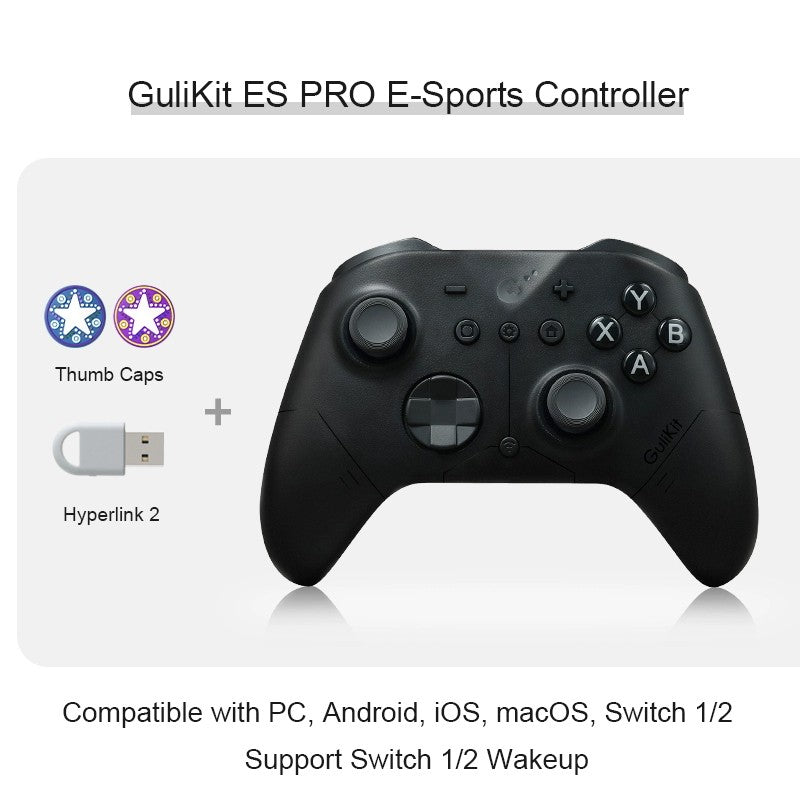 GuliKit ES Pro E-Sports Controller for Nintendo Switch 1/2 Wireless Gamepad with TMR Joystick for PC Windows Android iOS macOS
